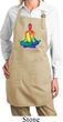 Yoga Chakra Lotus Pose Ladies Full Length Apron with Pockets