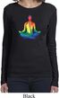 Yoga Chakra Lotus Pose Ladies Long Sleeve Shirt