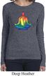 Yoga Chakra Lotus Pose Ladies Long Sleeve Shirt