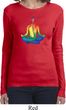 Yoga Chakra Lotus Pose Ladies Long Sleeve Shirt