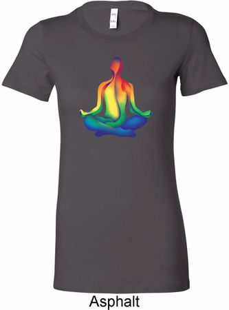 Yoga Chakra Lotus Pose Ladies Longer Length Shirt