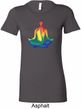 Yoga Chakra Lotus Pose Ladies Longer Length Shirt