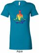Yoga Chakra Lotus Pose Ladies Longer Length Shirt