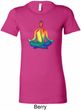 Yoga Chakra Lotus Pose Ladies Longer Length Shirt