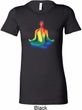 Yoga Chakra Lotus Pose Ladies Longer Length Shirt