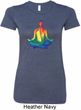 Yoga Chakra Lotus Pose Ladies Longer Length Shirt