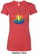 Yoga Chakra Lotus Pose Ladies Longer Length Shirt
