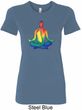 Yoga Chakra Lotus Pose Ladies Longer Length Shirt