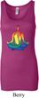 Yoga Chakra Lotus Pose Ladies Longer Length Tank Top