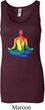 Yoga Chakra Lotus Pose Ladies Longer Length Tank Top