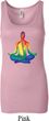 Yoga Chakra Lotus Pose Ladies Longer Length Tank Top