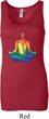 Yoga Chakra Lotus Pose Ladies Longer Length Tank Top