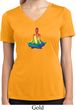 Yoga Chakra Lotus Pose Ladies Moisture Wicking V-neck Shirt