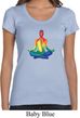 Yoga Chakra Lotus Pose Ladies Scoop Neck Shirt