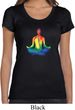 Yoga Chakra Lotus Pose Ladies Scoop Neck Shirt