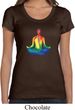 Yoga Chakra Lotus Pose Ladies Scoop Neck Shirt
