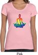 Yoga Chakra Lotus Pose Ladies Scoop Neck Shirt