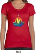 Yoga Chakra Lotus Pose Ladies Scoop Neck Shirt