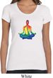 Yoga Chakra Lotus Pose Ladies Scoop Neck Shirt