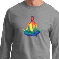 Yoga Chakra Lotus Pose Long Sleeve Shirt