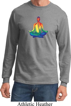 Yoga Chakra Lotus Pose Long Sleeve Shirt