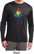 Yoga Chakra Lotus Pose Mens Dry Wicking Long Sleeve Shirt