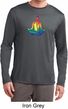 Yoga Chakra Lotus Pose Mens Dry Wicking Long Sleeve Shirt