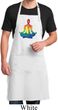 Yoga Chakra Lotus Pose Mens Full Length Apron with Pockets