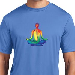 Yoga Chakra Lotus Pose Mens Moisture Wicking Shirt