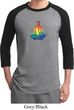 Yoga Chakra Lotus Pose Mens Raglan Shirt