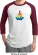 Yoga Chakra Lotus Pose Mens Raglan Shirt