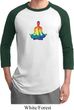 Yoga Chakra Lotus Pose Mens Raglan Shirt