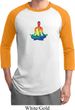Yoga Chakra Lotus Pose Mens Raglan Shirt