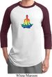 Yoga Chakra Lotus Pose Mens Raglan Shirt