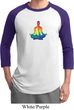 Yoga Chakra Lotus Pose Mens Raglan Shirt