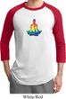 Yoga Chakra Lotus Pose Mens Raglan Shirt