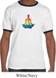 Yoga Chakra Lotus Pose Mens Ringer Shirt