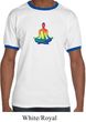 Yoga Chakra Lotus Pose Mens Ringer Shirt