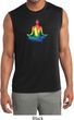 Yoga Chakra Lotus Pose Mens Sleeveless Moisture Wicking Shirt