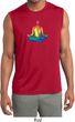 Yoga Chakra Lotus Pose Mens Sleeveless Moisture Wicking Shirt