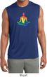 Yoga Chakra Lotus Pose Mens Sleeveless Moisture Wicking Shirt
