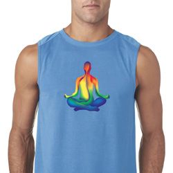 Yoga Chakra Lotus Pose Mens Sleeveless Shirt