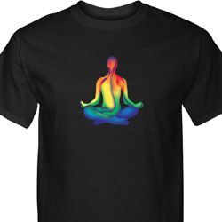 Yoga Chakra Lotus Pose Mens Tall Shirt