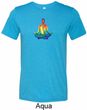 Yoga Chakra Lotus Pose Mens Tri Blend Crewneck Shirt