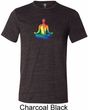 Yoga Chakra Lotus Pose Mens Tri Blend Crewneck Shirt