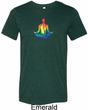 Yoga Chakra Lotus Pose Mens Tri Blend Crewneck Shirt