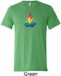 Yoga Chakra Lotus Pose Mens Tri Blend Crewneck Shirt