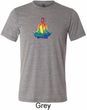 Yoga Chakra Lotus Pose Mens Tri Blend Crewneck Shirt