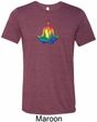 Yoga Chakra Lotus Pose Mens Tri Blend Crewneck Shirt