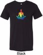 Yoga Chakra Lotus Pose Mens Tri Blend Crewneck Shirt